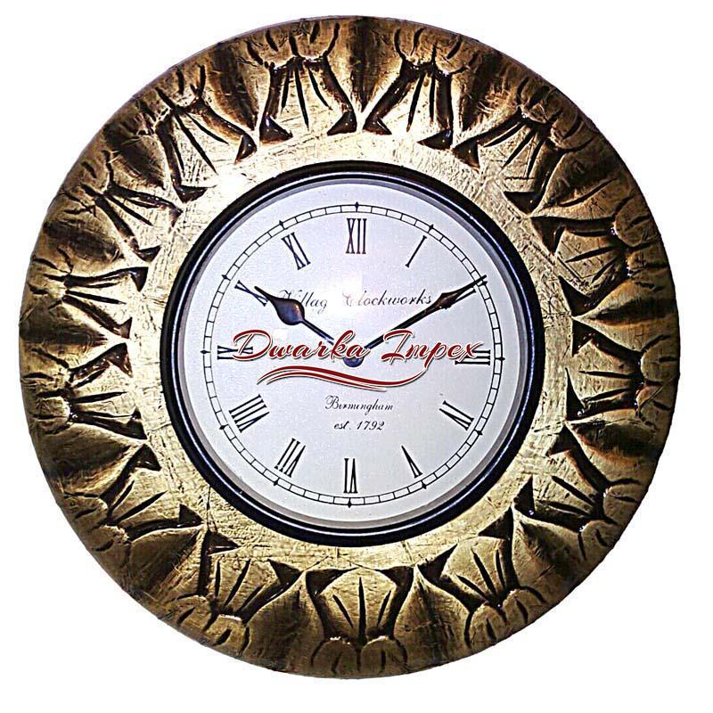 Wooden Handcrafted Round Wall Clock