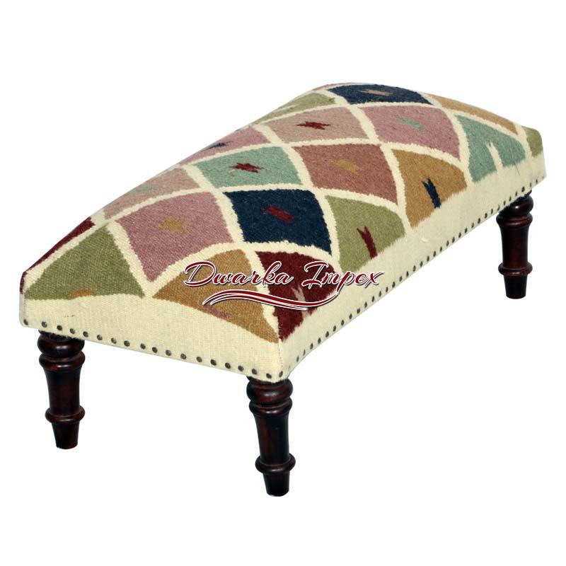 Low Height Wooden Upholstered Stool Surface180 Low Height Upholstered Wooden Stool